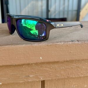 Oakley Black Sunglasses with Purple and Green Lenses